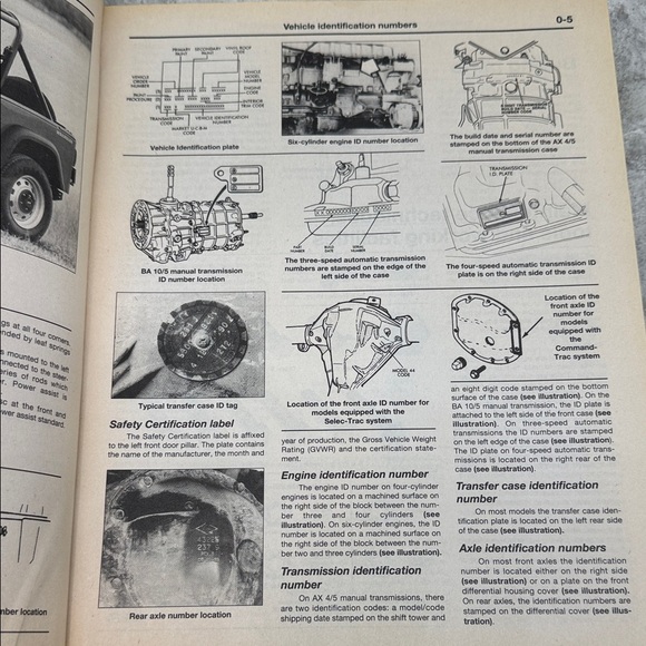 Vintage Haynes Repair Manual for Jeep Wrangler (1987-2000) Paperback manual - Picture 11 of 12